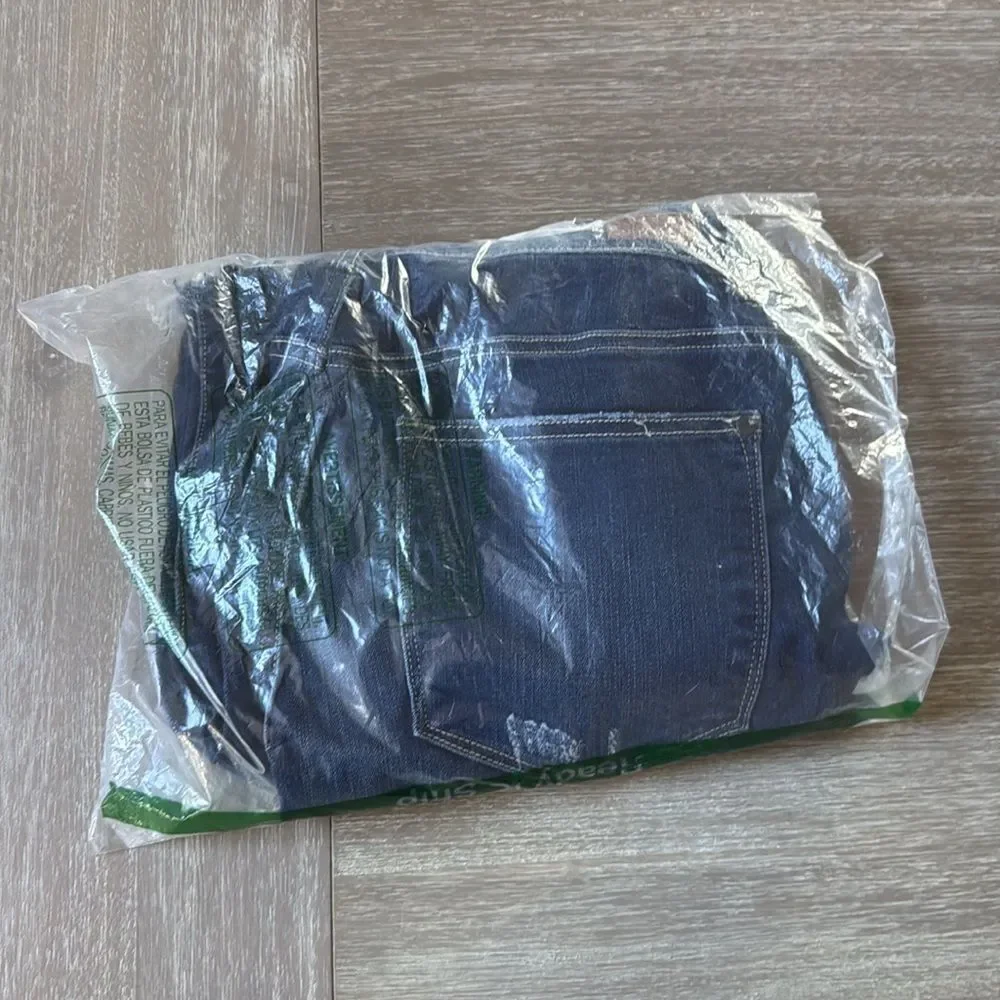 Judy Blue Womens Mid Rise Shark Bite Frayed‎ Hem Slim Fit Jeans 16W Nwt - Picture 5 of 9